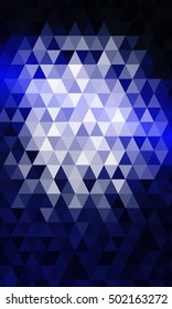 blue color. triangle mosaic. vector illustration. for design brochure, flyer, wallpaper