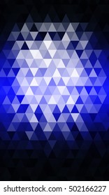 blue color. triangle mosaic. vector illustration. for design brochure, flyer, wallpaper
