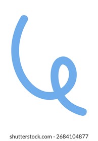 Blue color twisted loop line