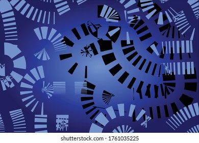 Blue color vector background with modern geometrical shape, art abstract pattern, for web and print