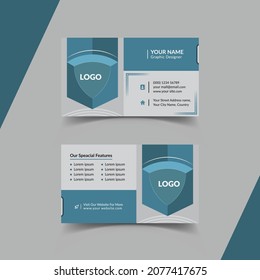 blue color vector creative business card design template editable modern business card design