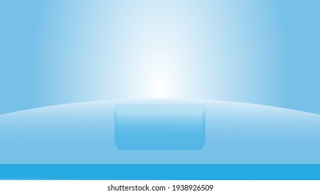 Blue color vector gradient with slope step room background, modern with copy space for display of content design. Showroom for advertise product on website
