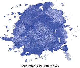 Blue color vector hand drawn watercolor liquid stain. Abstract aqua smudges scribble drop element  illustration wallpaper

