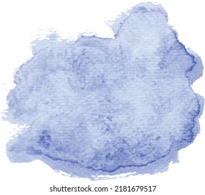 Blauer Farbvektor handgezeichnet Aquarell Flüssig Fleck. Abstrakte Aqua-Schmuckstücke, die als Skizze dienen,
