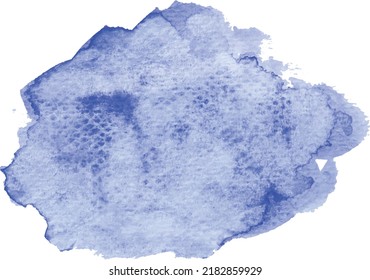 Blue color vector hand drawn watercolor liquid stain. Abstract aqua smudges scribble drop element  illustration wallpaper
