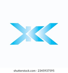 Blaues Logo für Vektorbriefe.