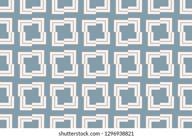 Blue color. Vector luxury abstract background. geometric seamless pattern in modern stylish.