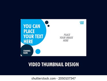 Blue color of video thumbnail design