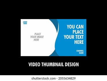Blue color of video thumbnail design