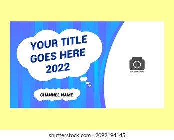 BLUE COLOR OF VIDEO THUMBNAIL TEMPLATE DESIGN.