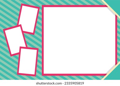 Blue color wallpaper cute frames for photos