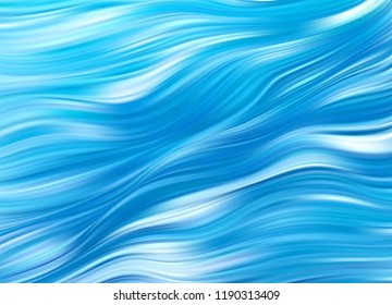 Blue color water Abstract smooth wave. Curve flow motion. Vector illustration EPS10