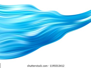 Blue color water Abstract smooth wave. Curve flow motion. Vector illustration EPS10