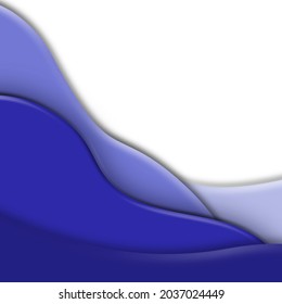 Ola de color azul, formato 3D, orden de tono, características de color que fluyen.