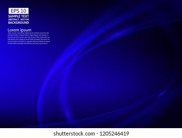 Blue color waves abstract background design. vector illustration