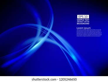 Blue color waves abstract background design. vector illustration