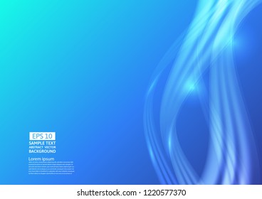 Blue color waves liquid abstract background design. Fluid gradient shapes composition futuristic design. vector illustration
