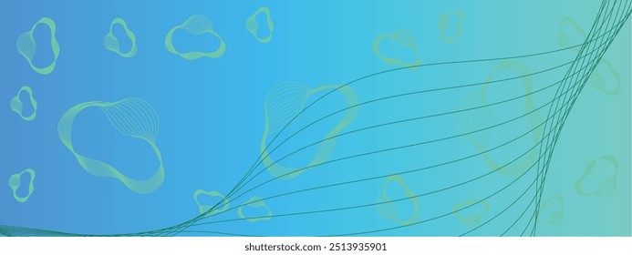 Blue Color Wavy gradient defocused abstract backgrounds. Abstract blurred gradient background with bright colors. EPS Vector