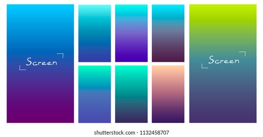 Blue Colored Background Gradients. Modern screen vector design for Mobile Applications. Blue Coloured Gradients