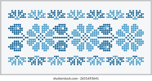 Azul colorido frisado decorativo tradicional ucraniano padrão ornamento, floral repetido motivo
