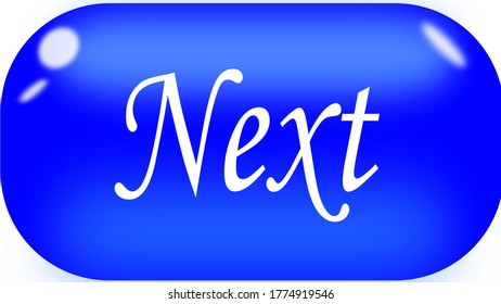 A blue colored button, next 