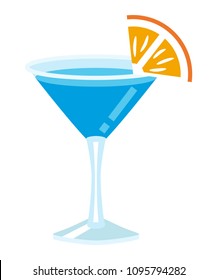 Blue colored Cocktail icon