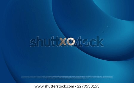 Blue colored creative premium abstract background with shiny gold dots, stripes, circles and random geometric shapes. Modern elegant backdrop for poster, banner, wallpaper, invitation card. eps 10
