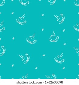 Blue colored cup pattern for background