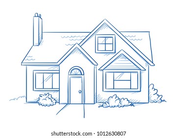 cartoon house drawings