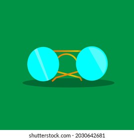 Blue colored eyeglasses vector type