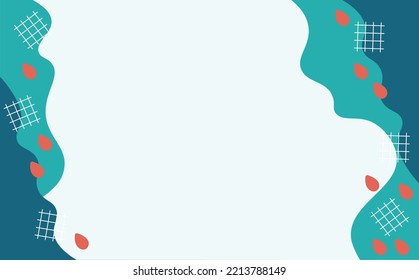 Blue colored hand drawn background. Contemporary modern trendy decorative design collection with minimalist patterns.