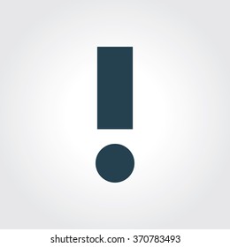 Blue Colored Icon of Alert On Gray Color Background. Eps-10.