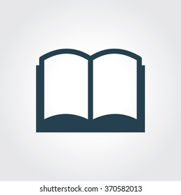 Blue Colored Icon of Book On Gray Color Background. Eps-10.