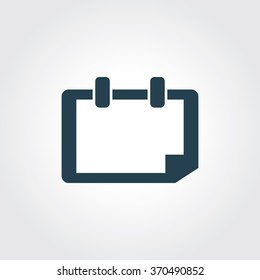 Blue Colored Icon of Calendar On Gray Color Background. Eps-10.