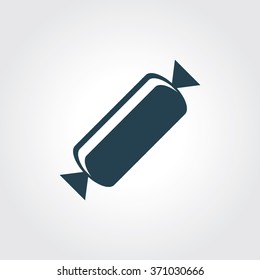 Blue Colored Icon of Candy On Gray Color Background. Eps-10.