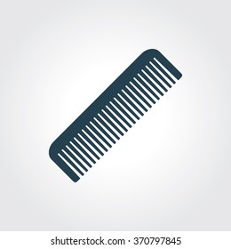 Blue Colored Icon of Comb On Gray Color Background. Eps-10.
