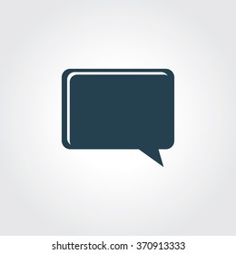 Blue Colored Icon of Comments On Gray Color Background. Eps-10.