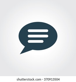 Blue Colored Icon of Comments On Gray Color Background. Eps-10.