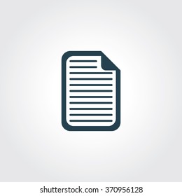 Blue Colored Icon of Document On Gray Color Background. Eps-10.