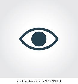 Blue Colored Icon of Eye On Gray Color Background. Eps-10.