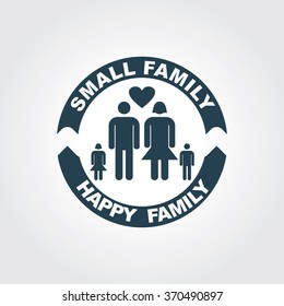 Blue Colored Icon of Family On Gray Color Background. Eps-10.