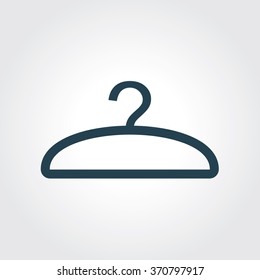 Blue Colored Icon of Hanger On Gray Color Background. Eps-10.