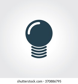 Blue Colored Icon of Idea Or Bulb On Gray Color Background. Eps-10.