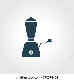 Blue Colored Icon of Mixer Grinder On Gray Color Background. Eps-10.