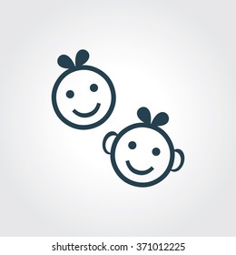 Blue Colored Icon of Smileys On Gray Color Background. Eps-10.