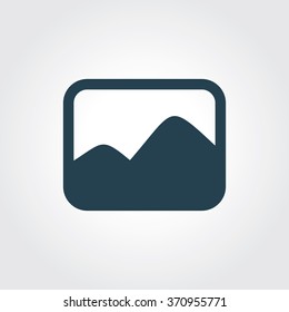 Blue Colored Icon of Wallpaper On Gray Color Background. Eps-10.