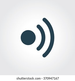 Blue Colored Icon of WiFi On Gray Color Background. Eps-10.