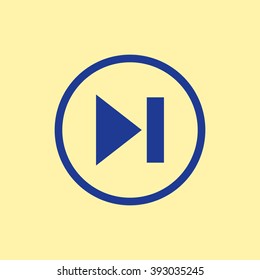 Blue Colored Next Track Icon on Light Orange Background. Eps-10.
