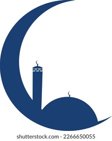 Blaues Ramadan-Symbol 2023