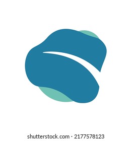 Blue colored random bubble vector logo. Logo for company, brand, event, product, and corporation.